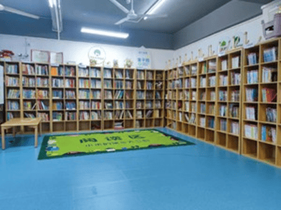 Another view of the library space.